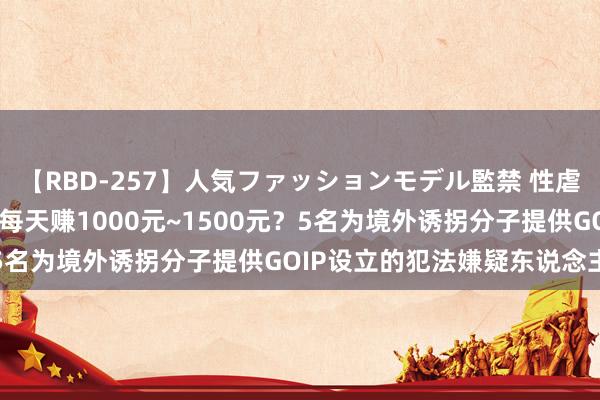 【RBD-257】人気ファッションモデル監禁 性虐コレクション3 AYA 每天赚1000元~1500元？5名为境外诱拐分子提供GOIP设立的犯法嫌疑东说念主就逮