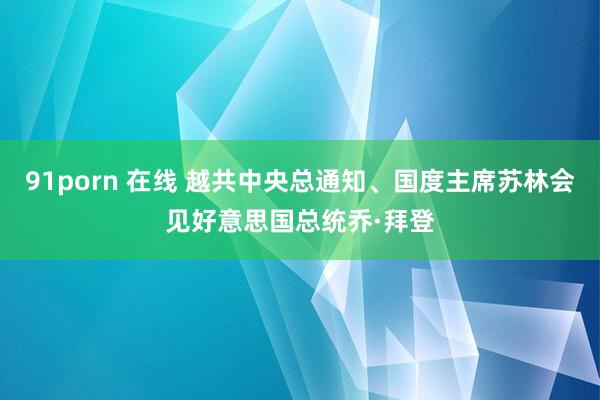 91porn 在线 越共中央总通知、国度主席苏林会见好意思国总统乔·拜登