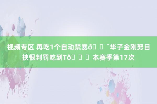 视频专区 再吃1个自动禁赛🚨华子金刚努目挟恨判罚吃到T🙃本赛季第17次